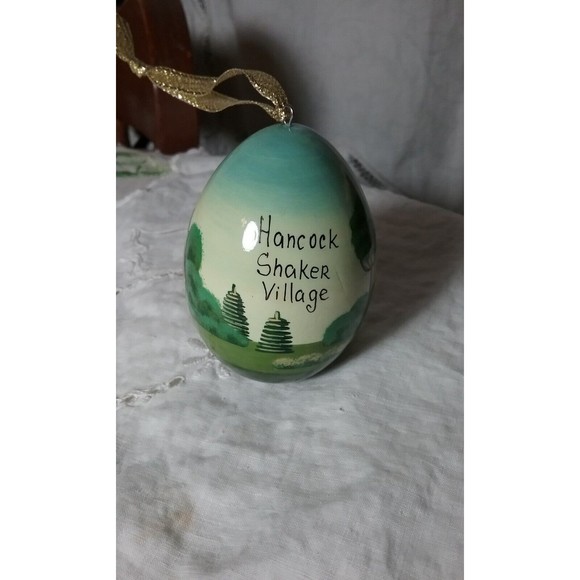 Vintage Hancock Shaker Village Hand Painted Egg Ornament Russian Classics - Picture 8 of 12
